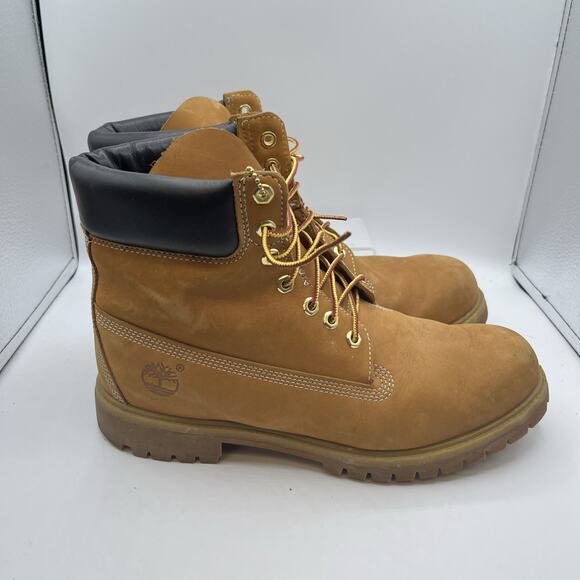 Timberland Premium Combat Boots Men's Size 11 Wheat Nubuck Round Toe Lace Up - Picture 8 of 8